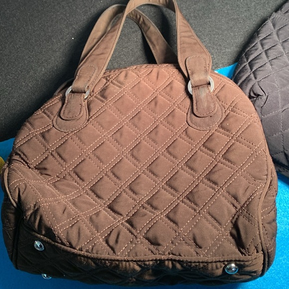 Lot of 2 VERA BRADLEY QUILTED BAGS BROWN & BLACK - Picture 7 of 7